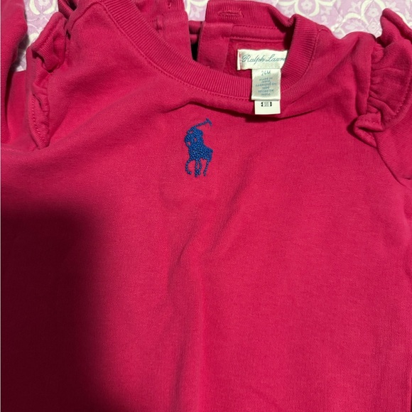 Ralph Lauren Pink Sweatpants Cozy Joggers - Picture 2 of 2